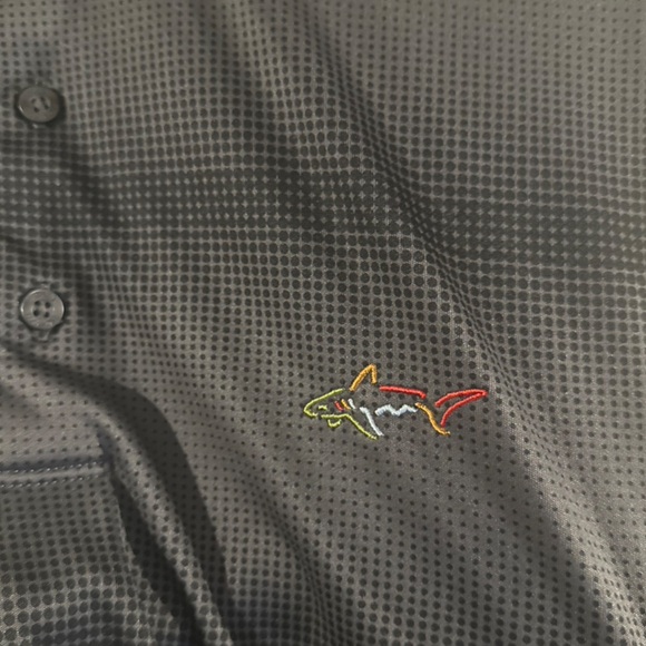 Men’s Greg Norman Black Performance Polo Shirt Size Large - Picture 3 of 4